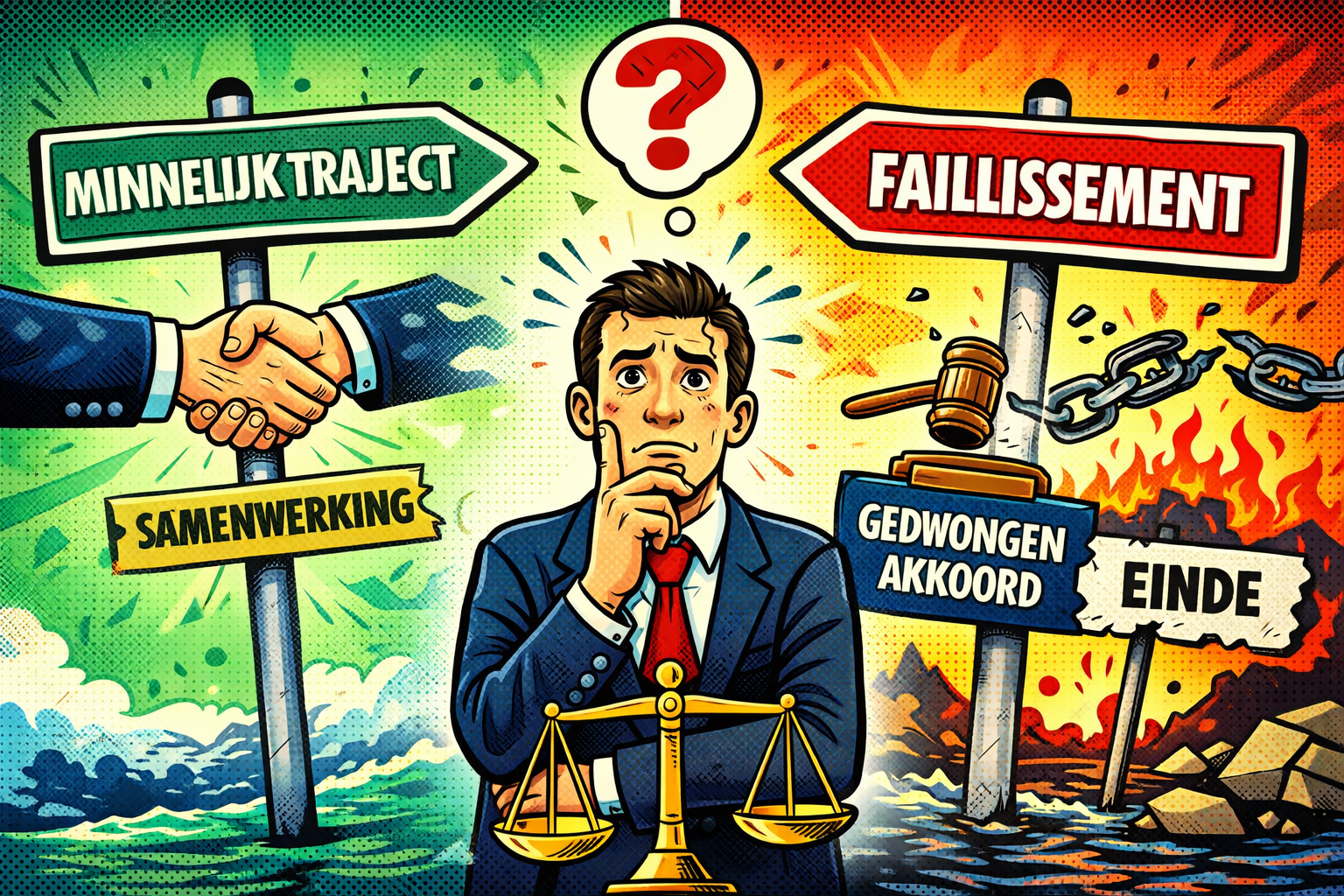 Minnelijk traject, WHOA of faillissement, zo maak je een rationele keuze 